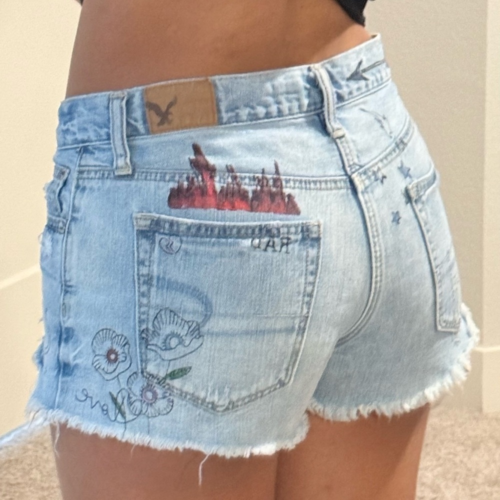 American Eagle Denim Blue Women's Shorts